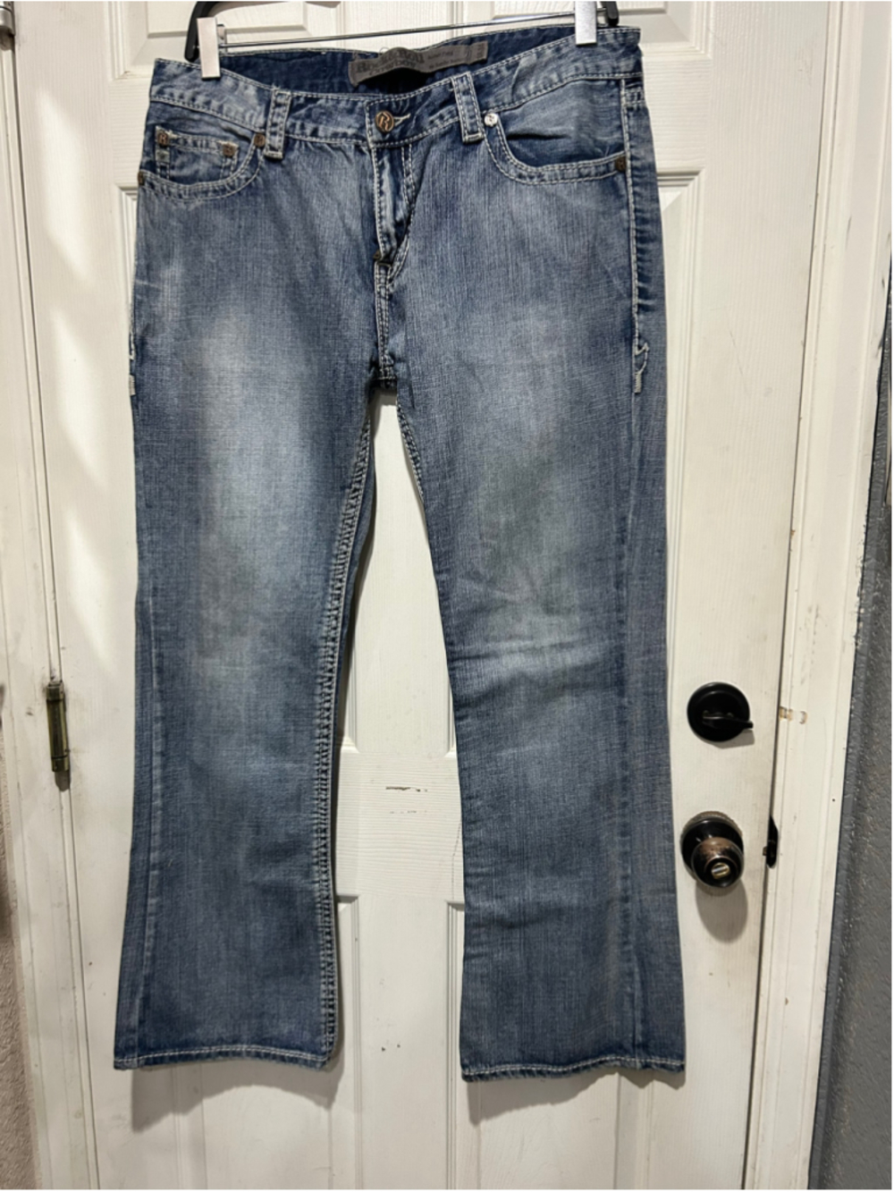 Men’s Rock & Roll Cowboy Boot Cut Jeans Size 38 Blue